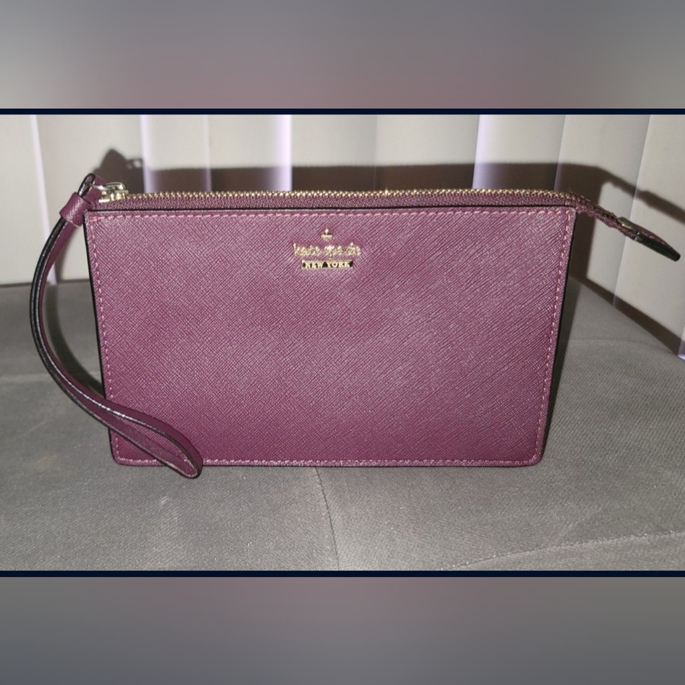 Kate Spade dark purple wristlet